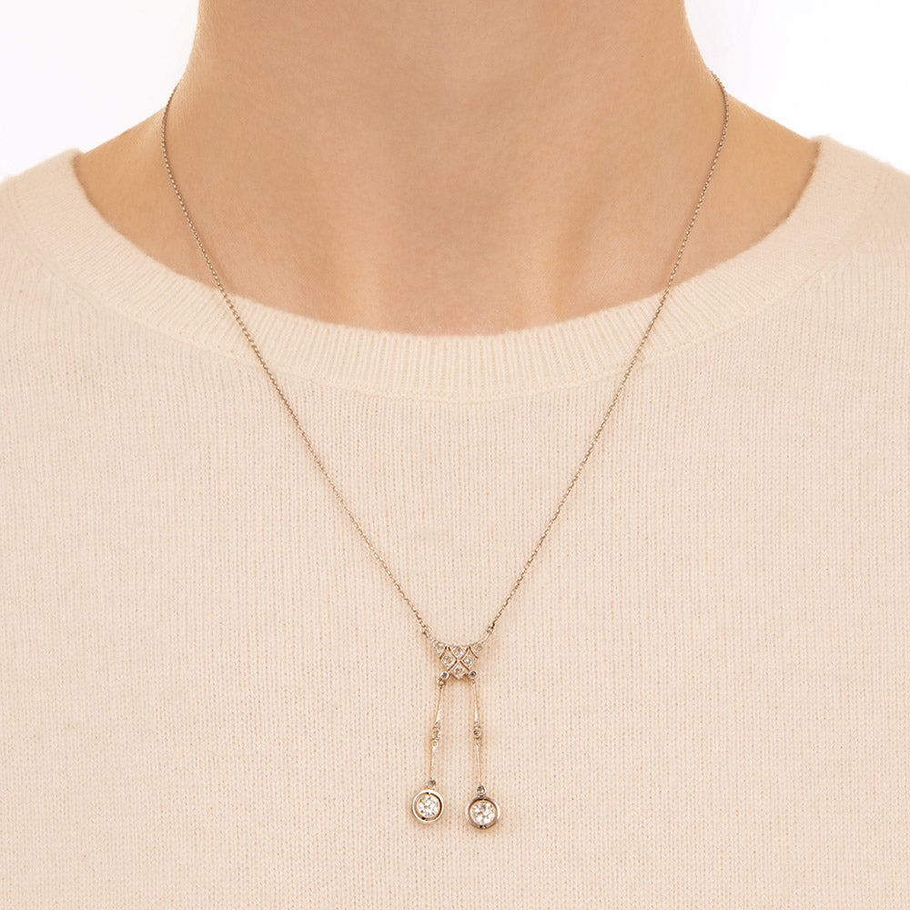 Edwardian Diamond Negligee Necklace - 3
