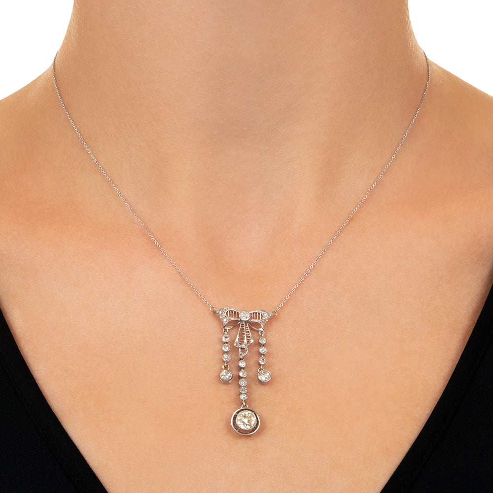 Edwardian Diamond Négligée Necklace - 4
