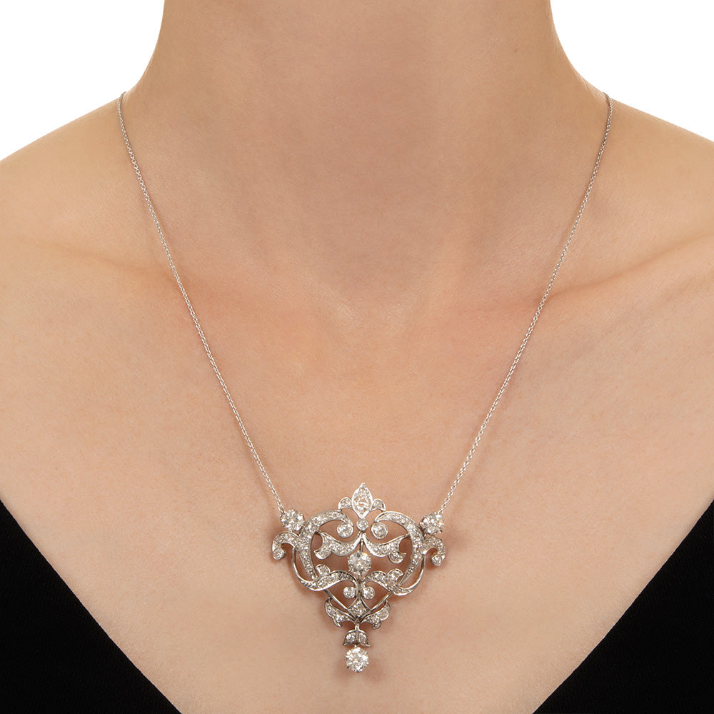Edwardian Diamond Pendant - 4