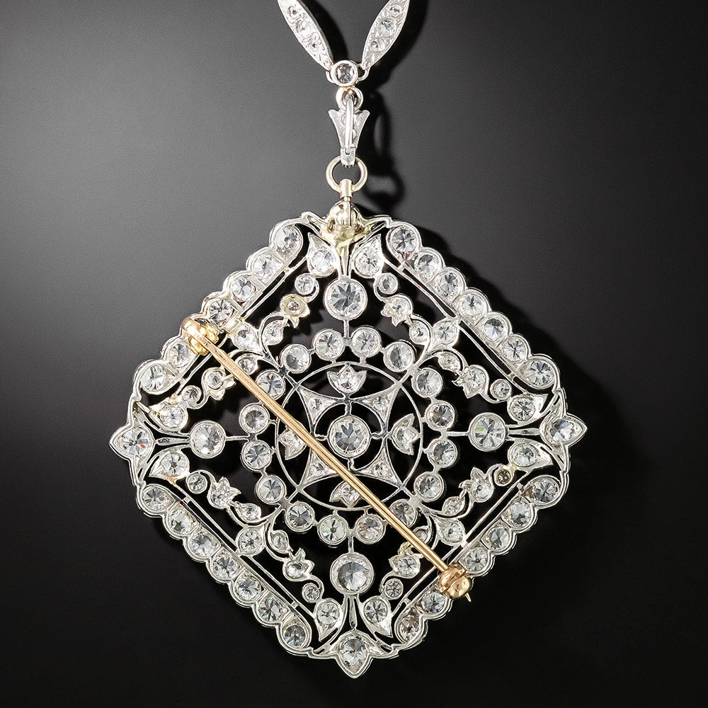 Edwardian Diamond Pendant Necklace/Brooch - 3