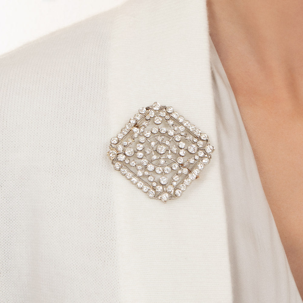 Edwardian Diamond Pendant Necklace/Brooch - 6