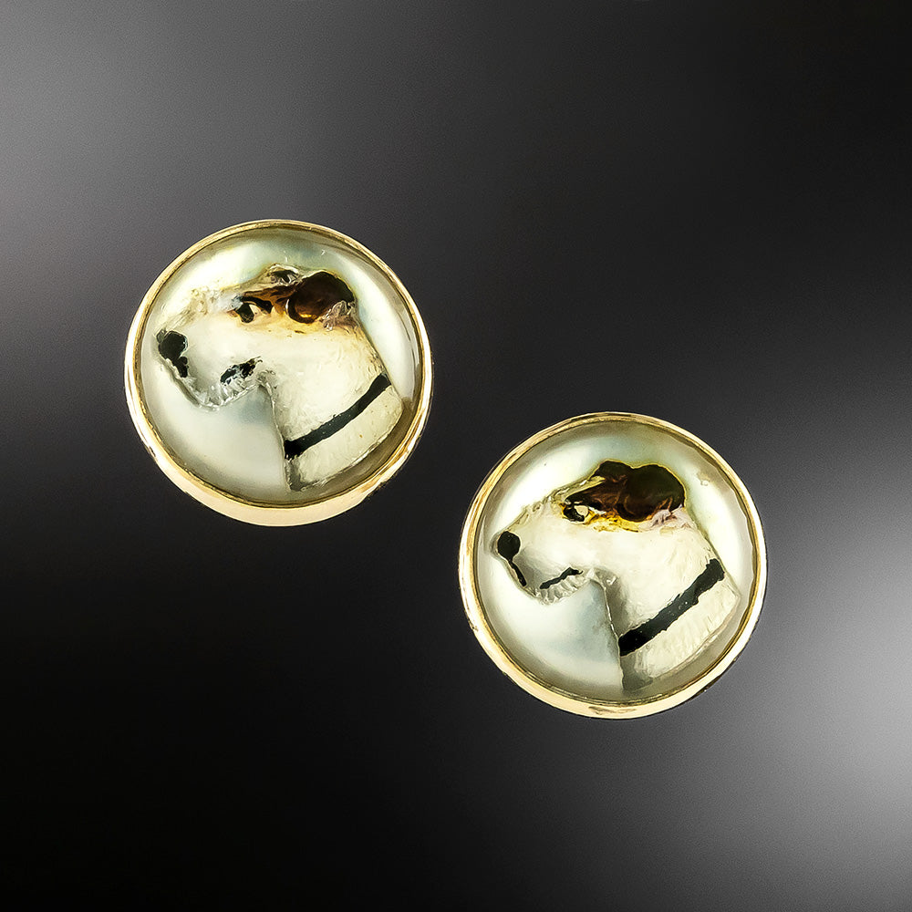 Edwardian Essex Crystal Terrier Dog Earrings - 2