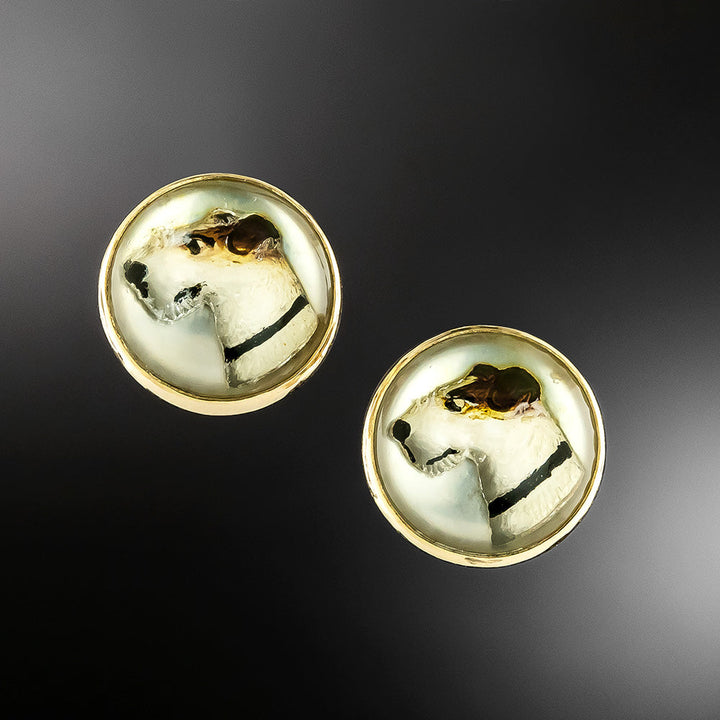 Edwardian Essex Crystal Terrier Dog Earrings