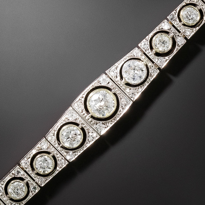 Edwardian Graduated Diamond Line Bracelet