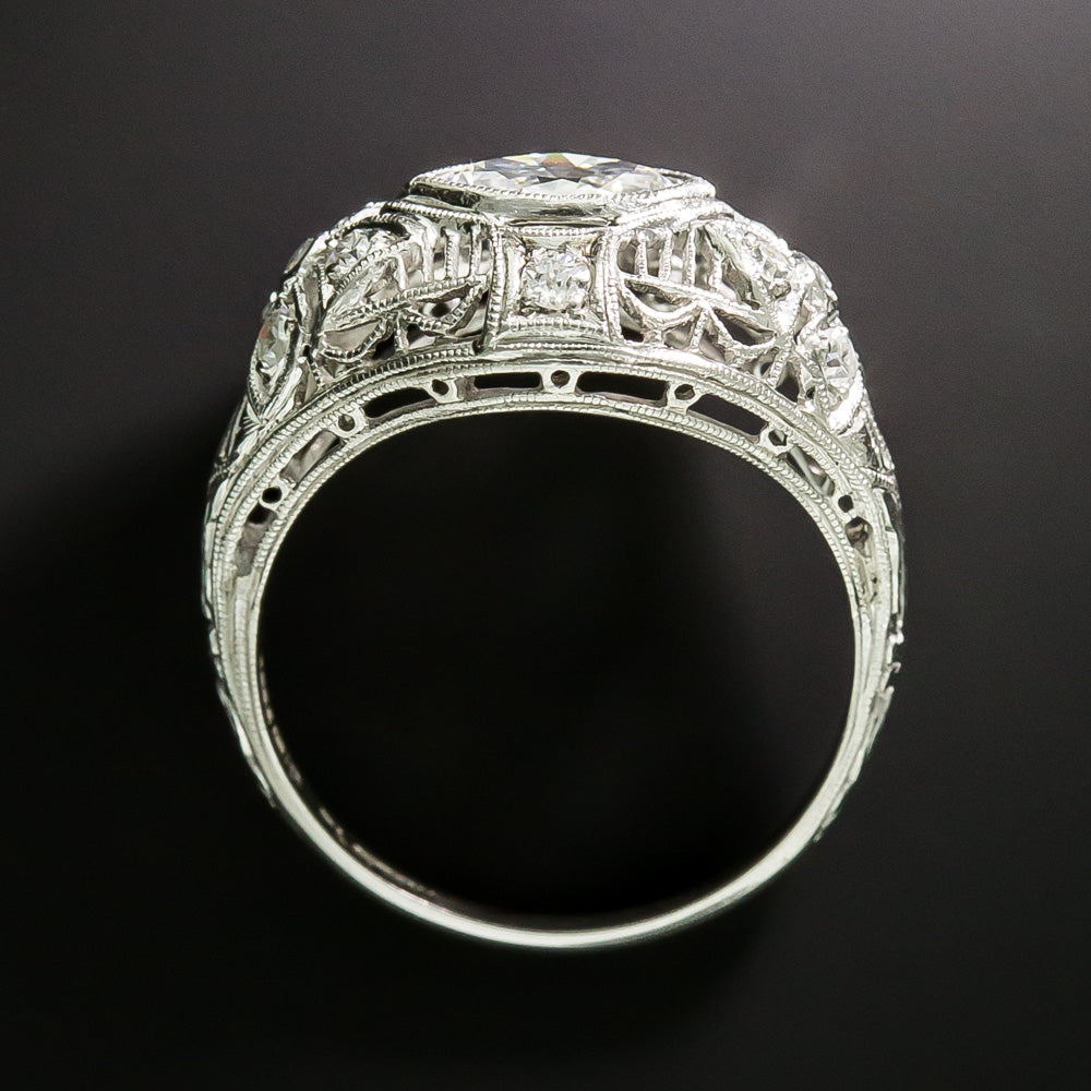 Edwardian Marquise Diamond Filigree Ring - 5