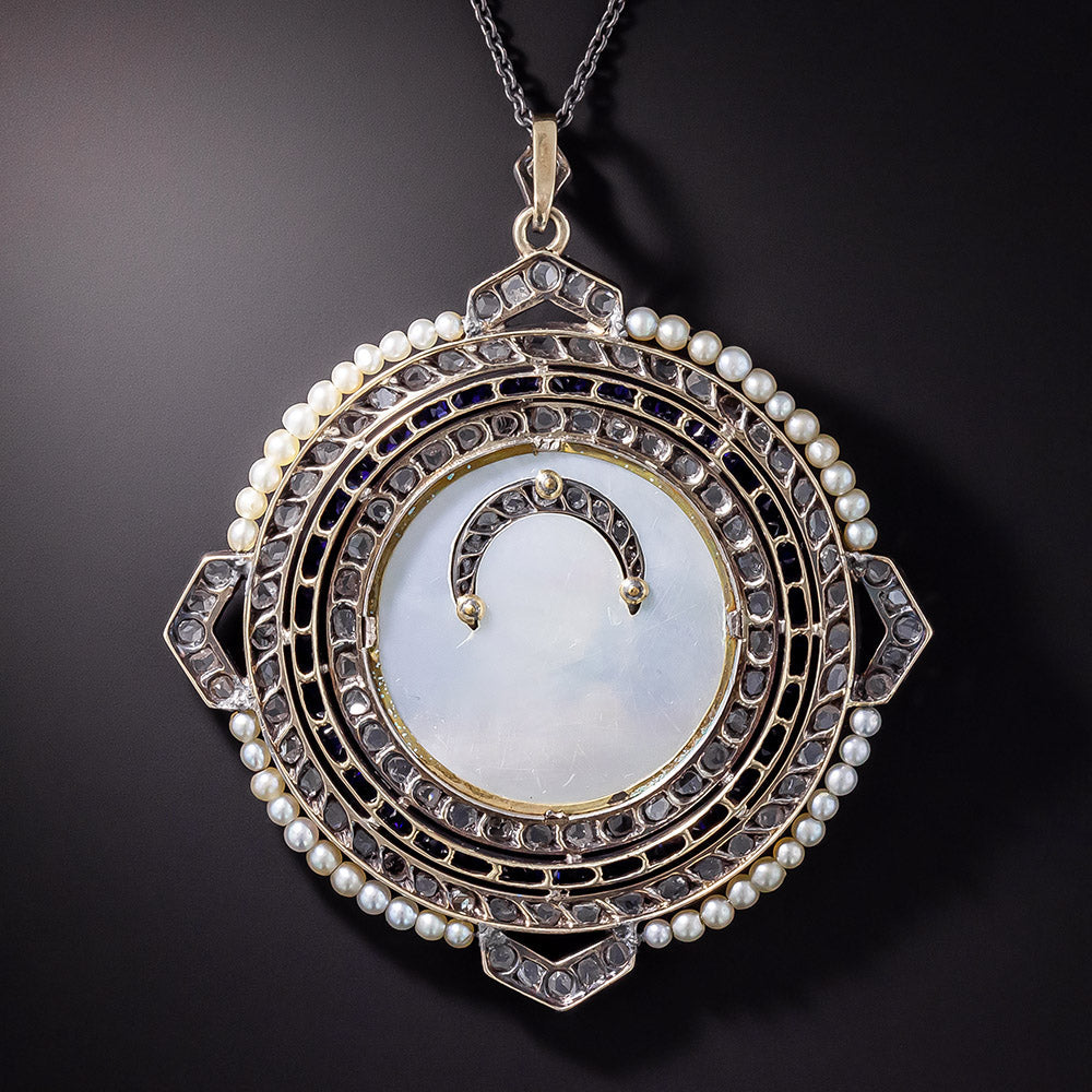 Edwardian Mother-of-Pearl Madonna Pendant - 2