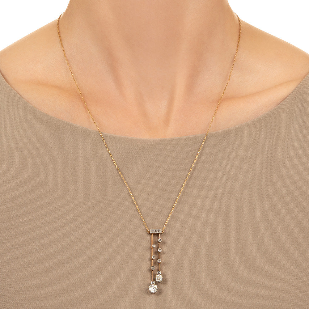 Edwardian Négligée Diamond Necklace - 4