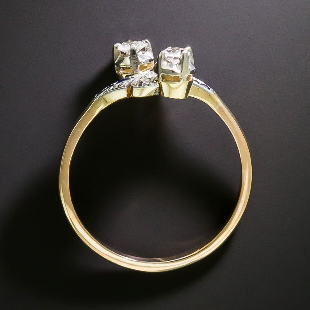 Edwardian Petite Toi et Moi Diamond and Sapphire* Ring - 5