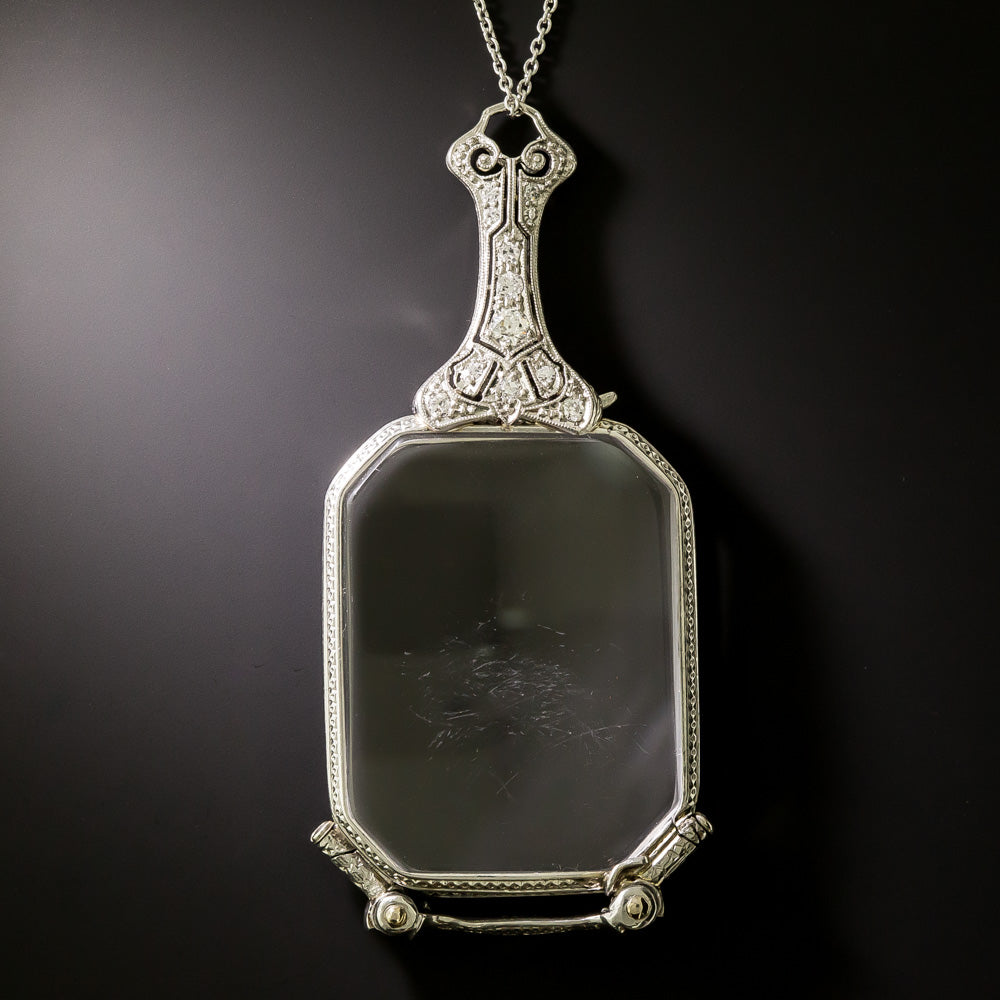 Edwardian Platinum Diamond Lorgnette - 4