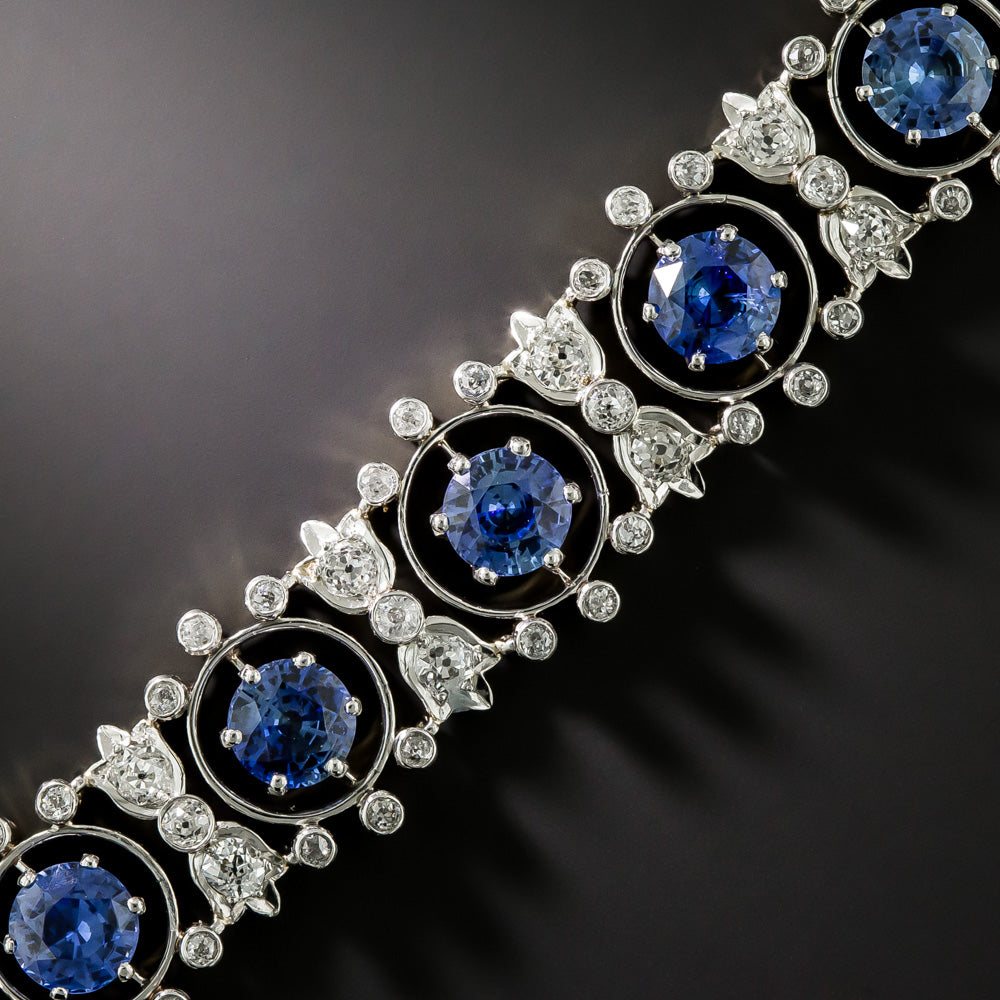 Edwardian Sapphire and Diamond Bracelet - 3