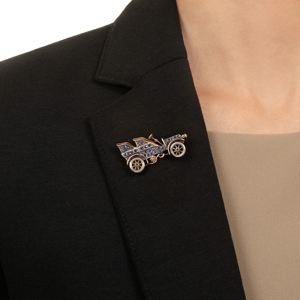 Edwardian Sapphire Classic Car Brooch - 3