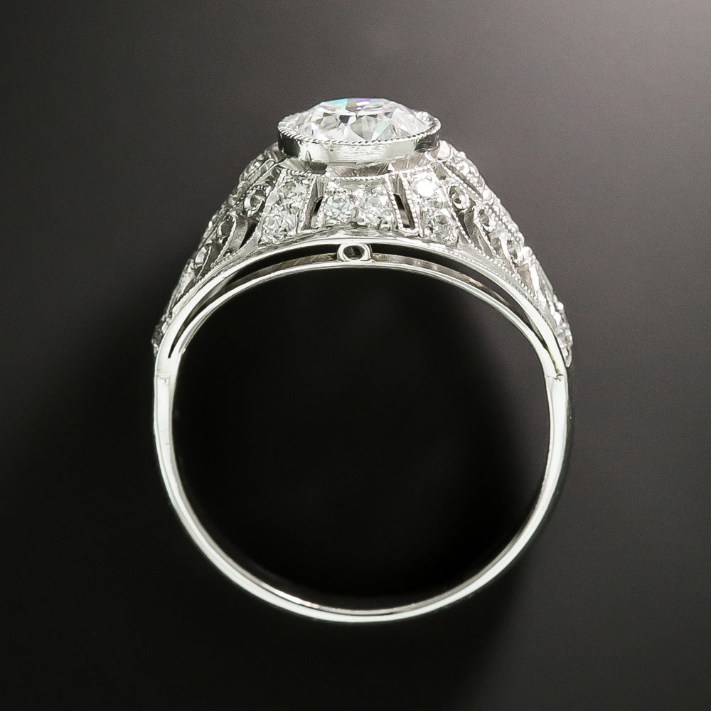 Edwardian-Style .99 Carat Diamond Engagement Ring - GIA  E SI1  - 5
