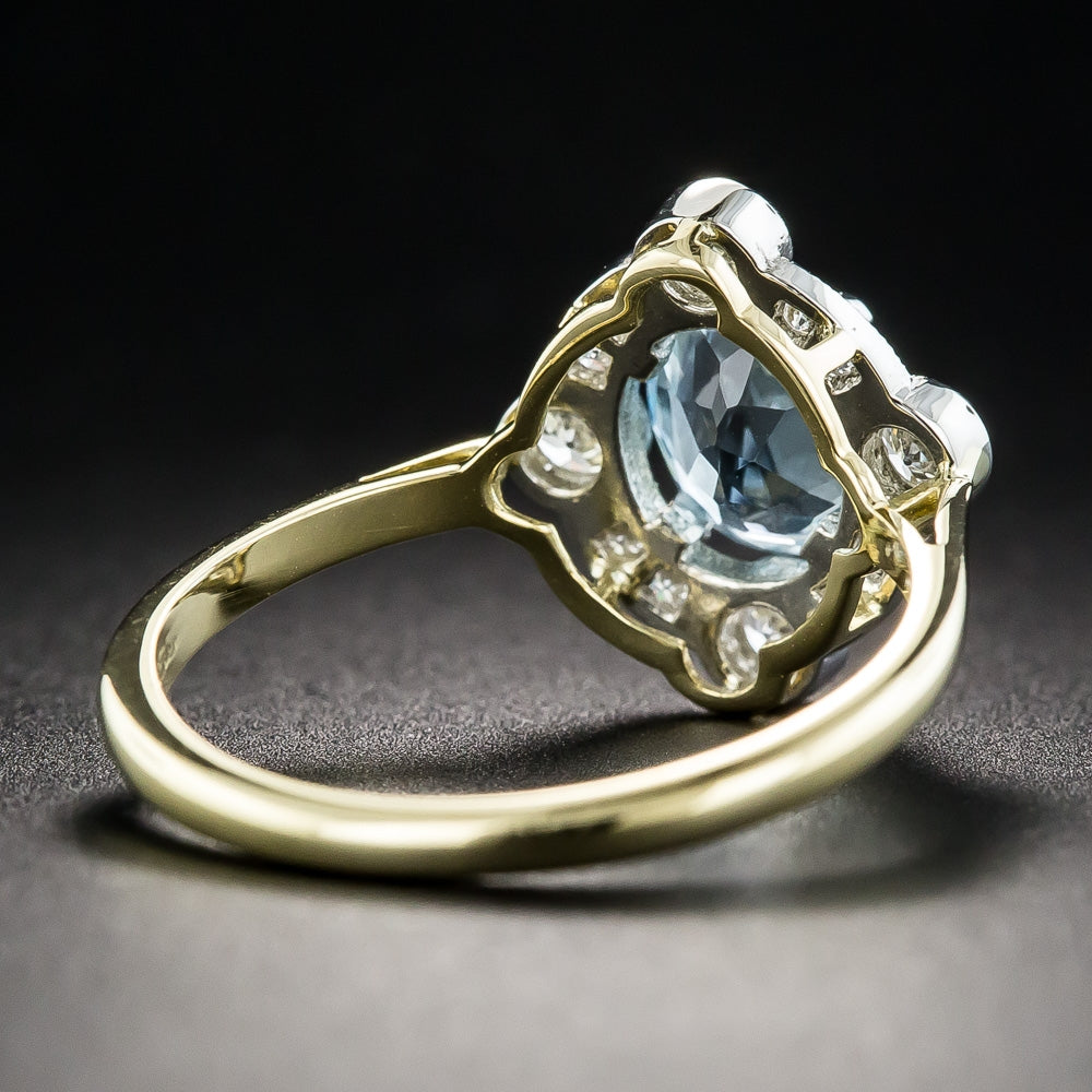 Edwardian-Style Aquamarine and Diamond Ring  - 4