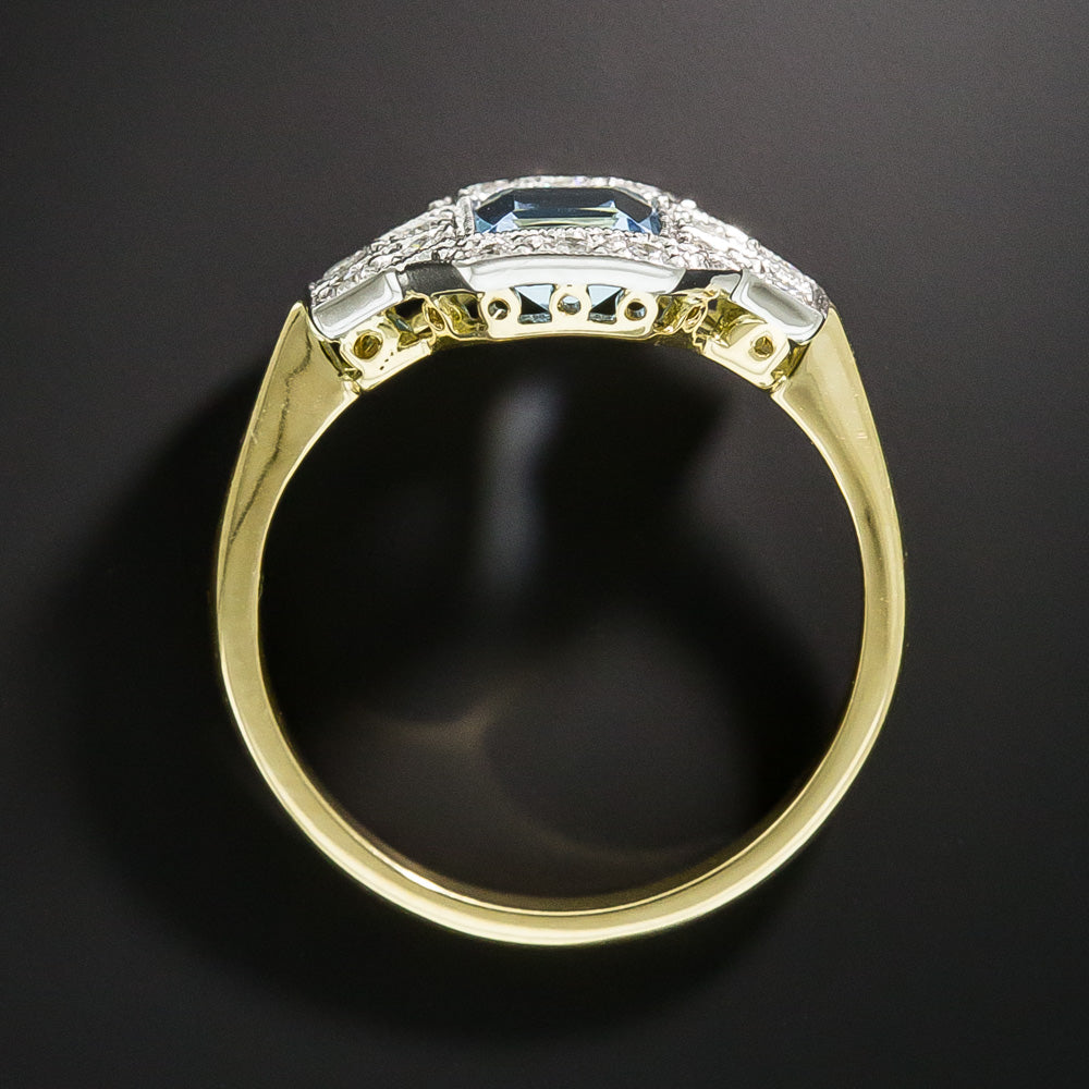 Edwardian-Style Aquamarine and Diamond Ring - 5