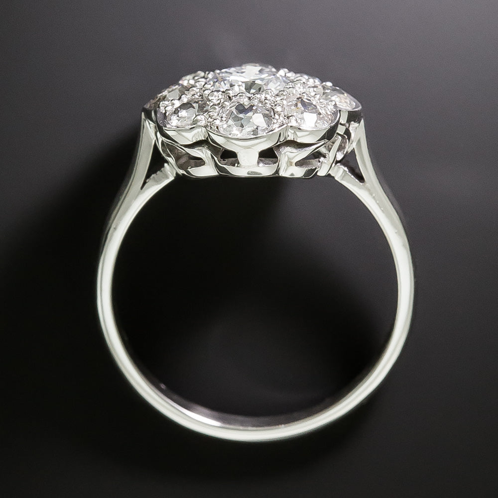 Edwardian-Style Diamond Flower Ring - 5