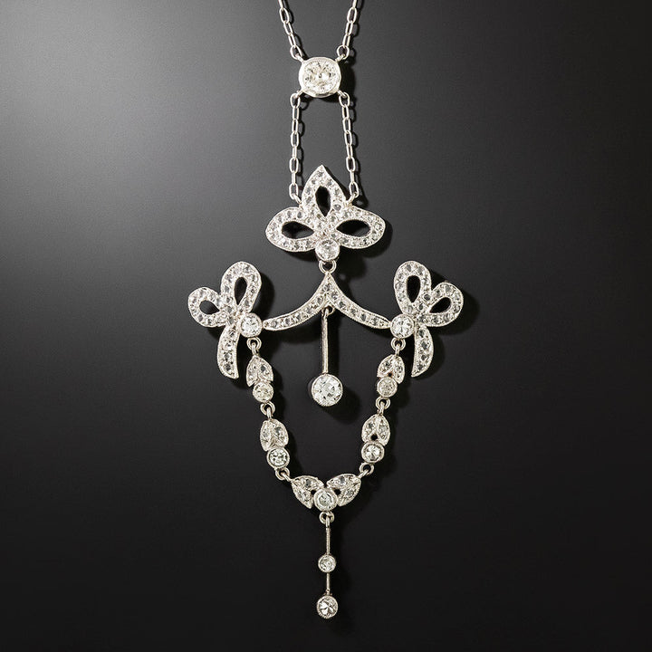 Edwardian-Style Diamond Lavalière Necklace
