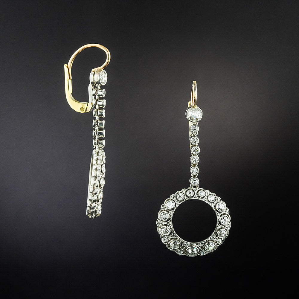 Edwardian-Style Diamond Wreath Earrings - 3
