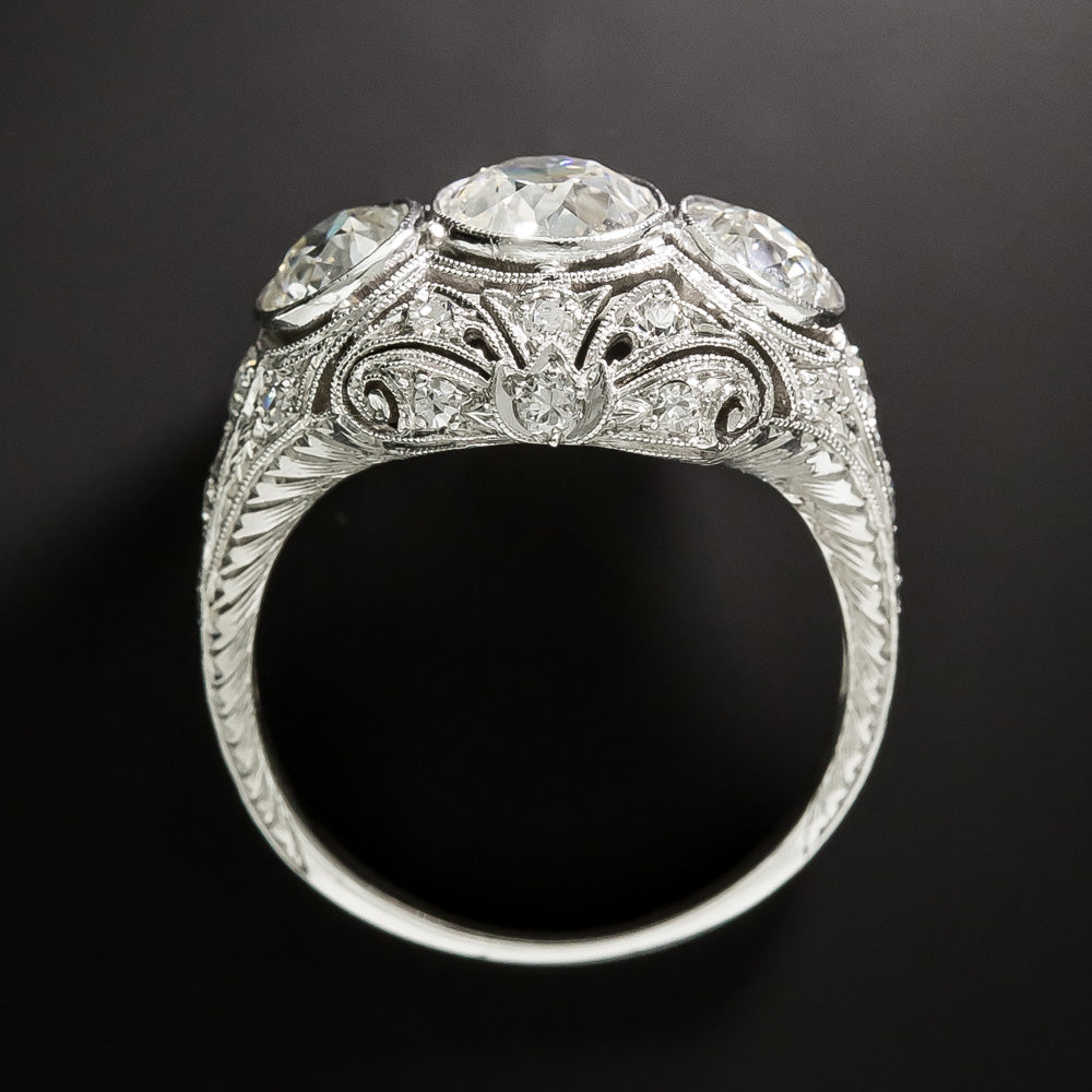 Edwardian Three-Stone Diamond Ring  - 4
