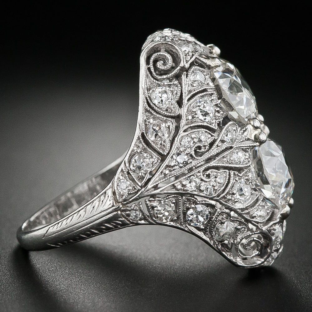 Edwardian Toi et Moi Diamond Dinner Ring - 8