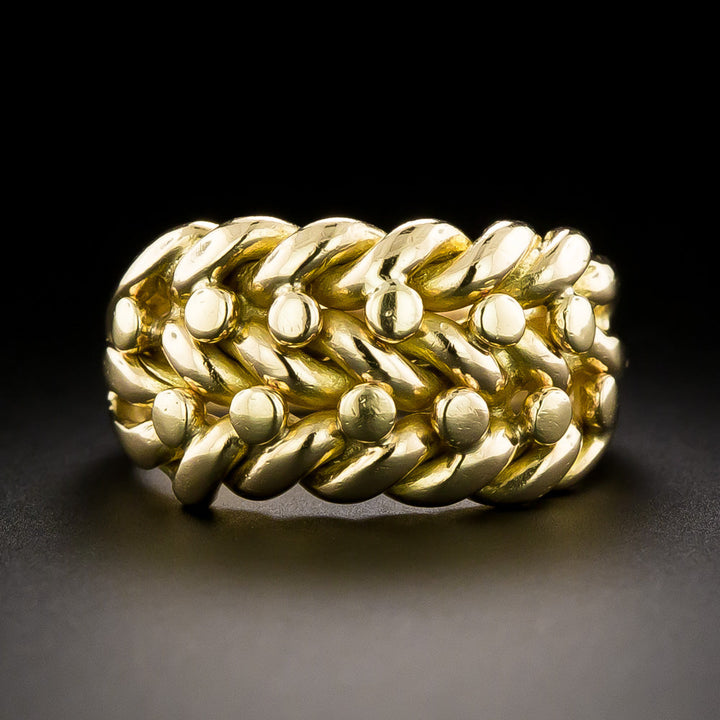 English 18K Keeper Ring, 1911