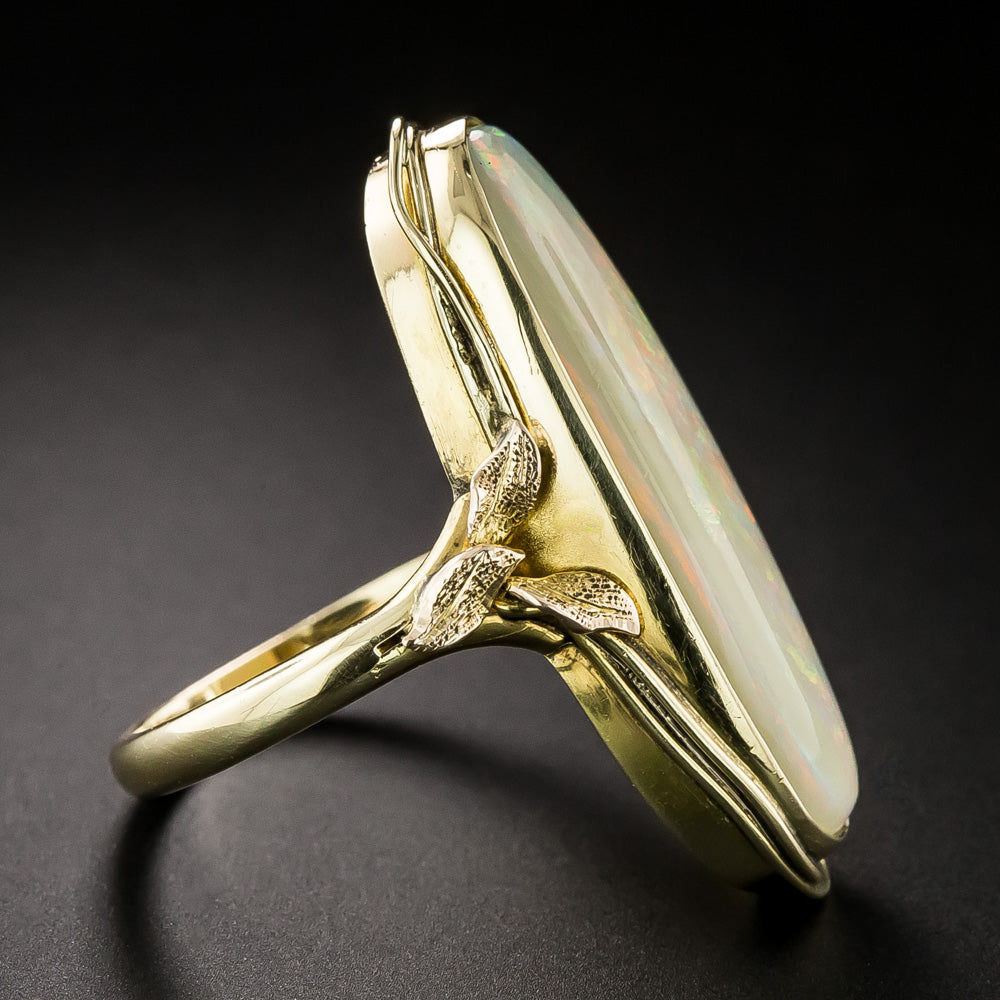 English Art Nouveau Opal Ring - 3
