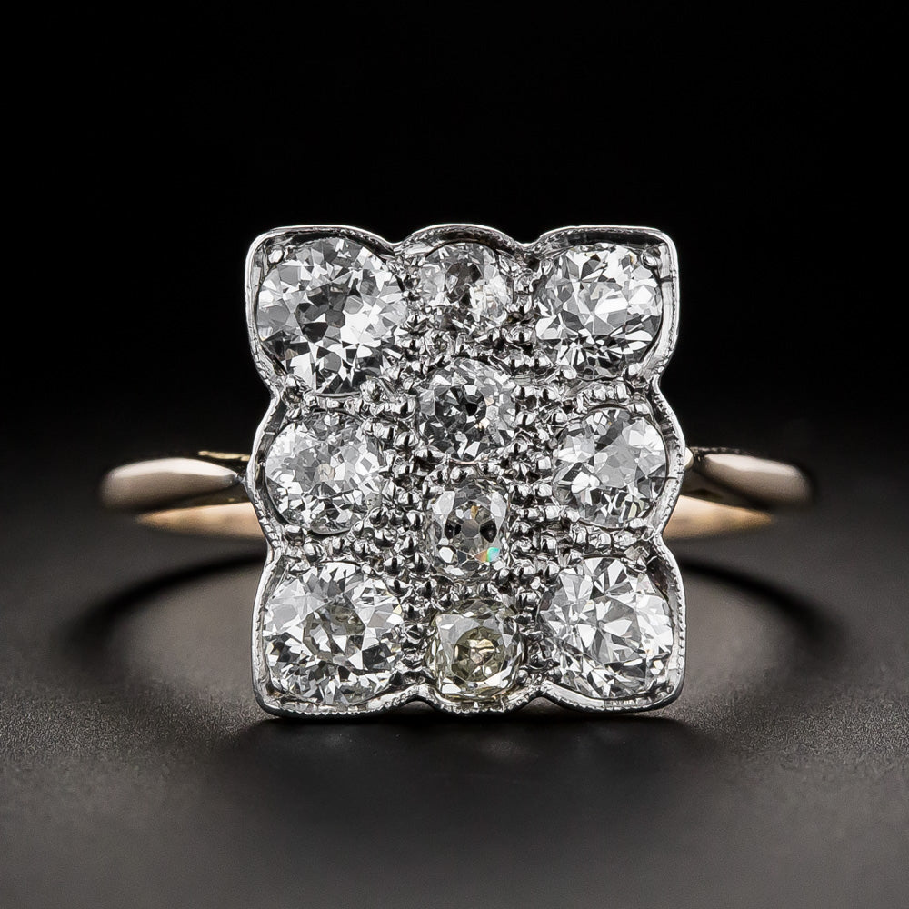 English Edwardian Diamond Cluster Ring - 2