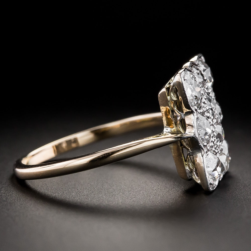 English Edwardian Diamond Cluster Ring - 3