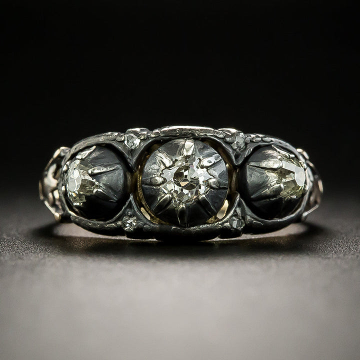 English Georgian Three-Stone Diamond Ring