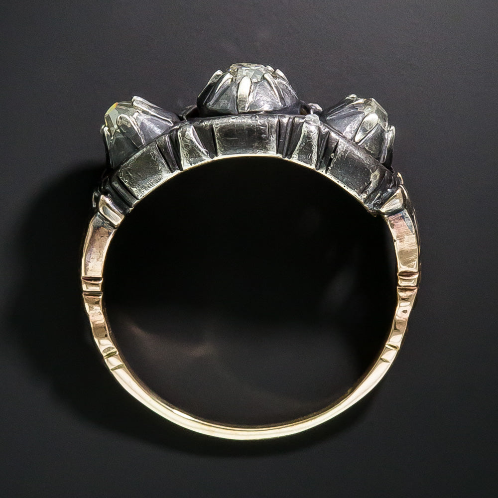 English Georgian Three-Stone Diamond Ring - 4