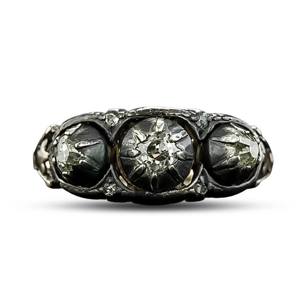 English Georgian Three-Stone Diamond Ring - 5