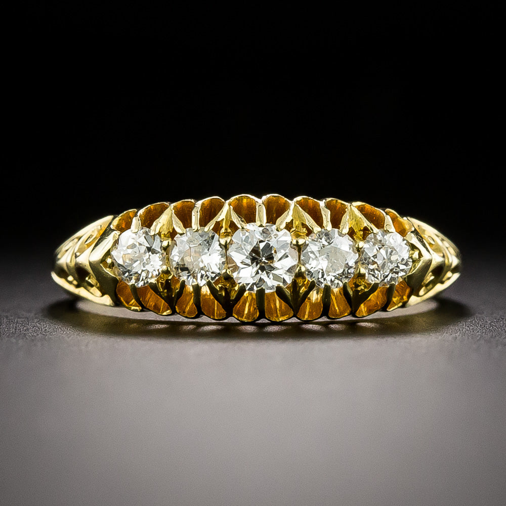 English Victorian Five-Stone Diamond Ring, Circa 1907 - 3