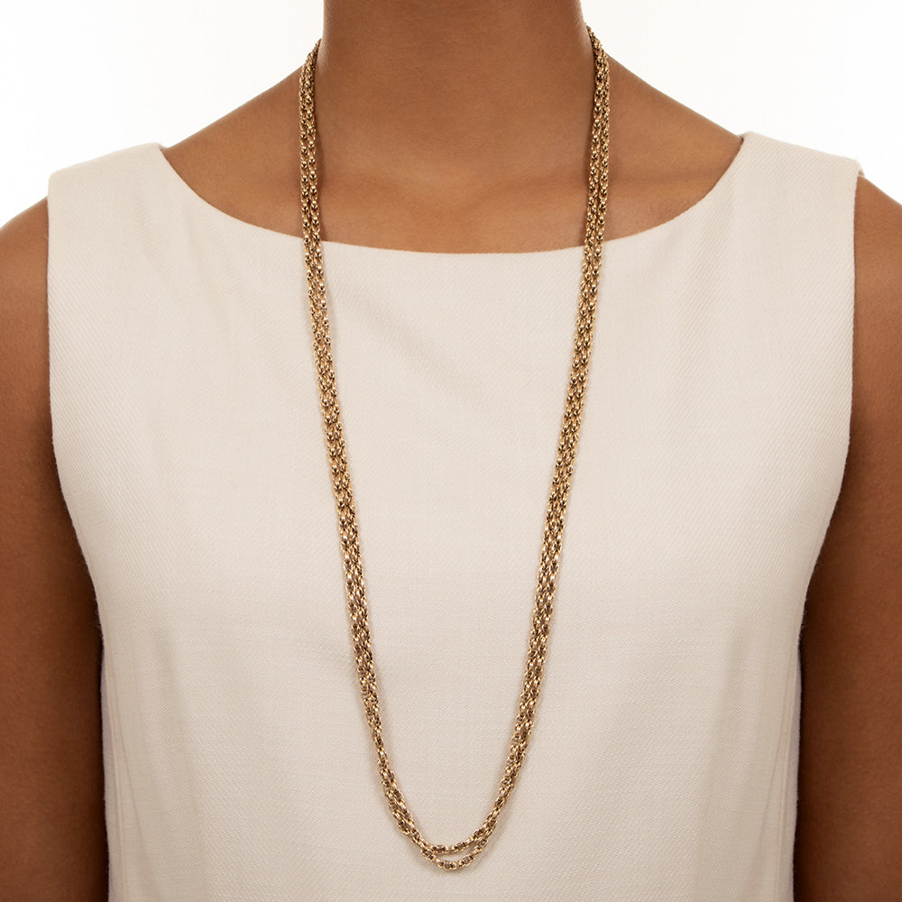 English Victorian Long Chain Necklace - 4