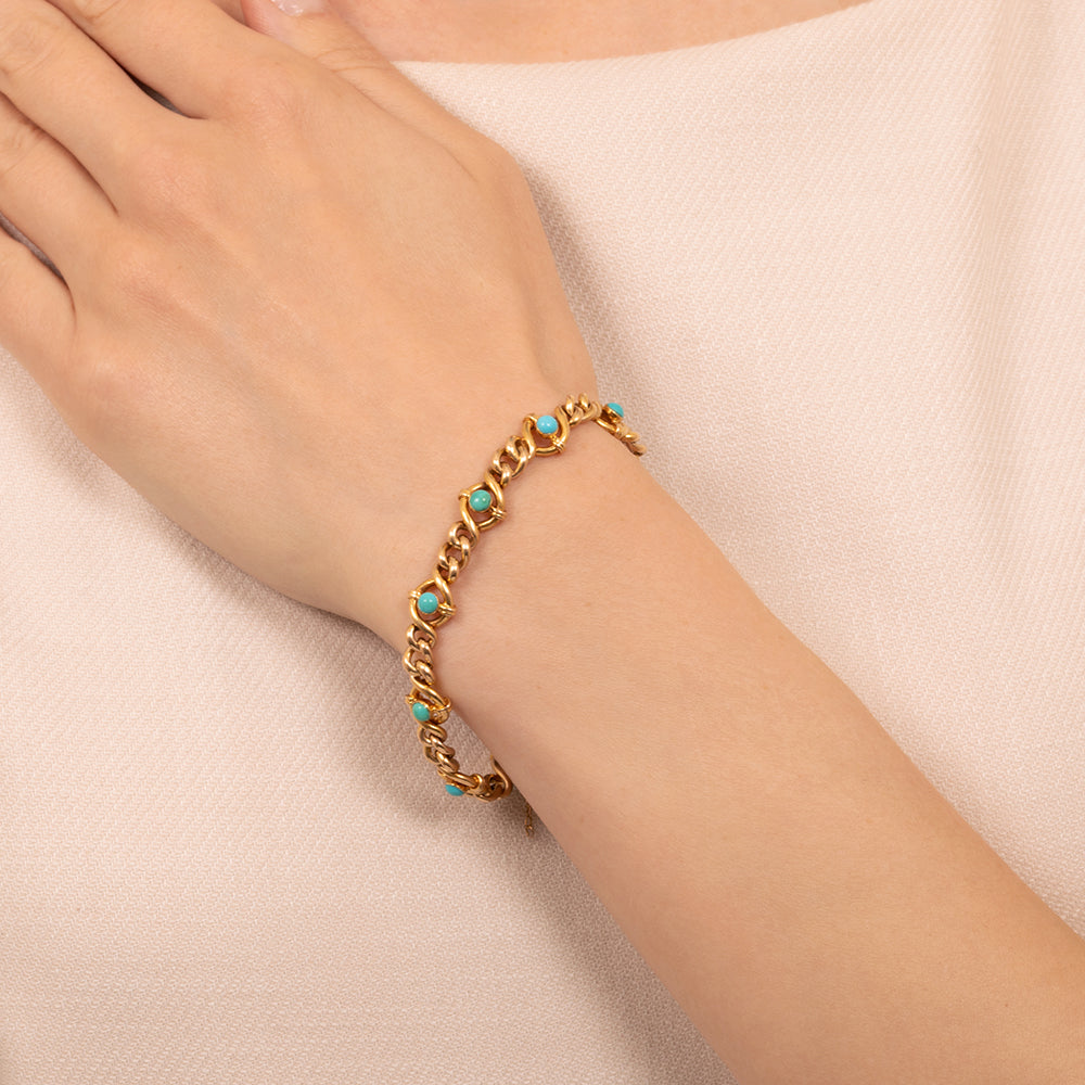 English Victorian Turquoise Bracelet - 3