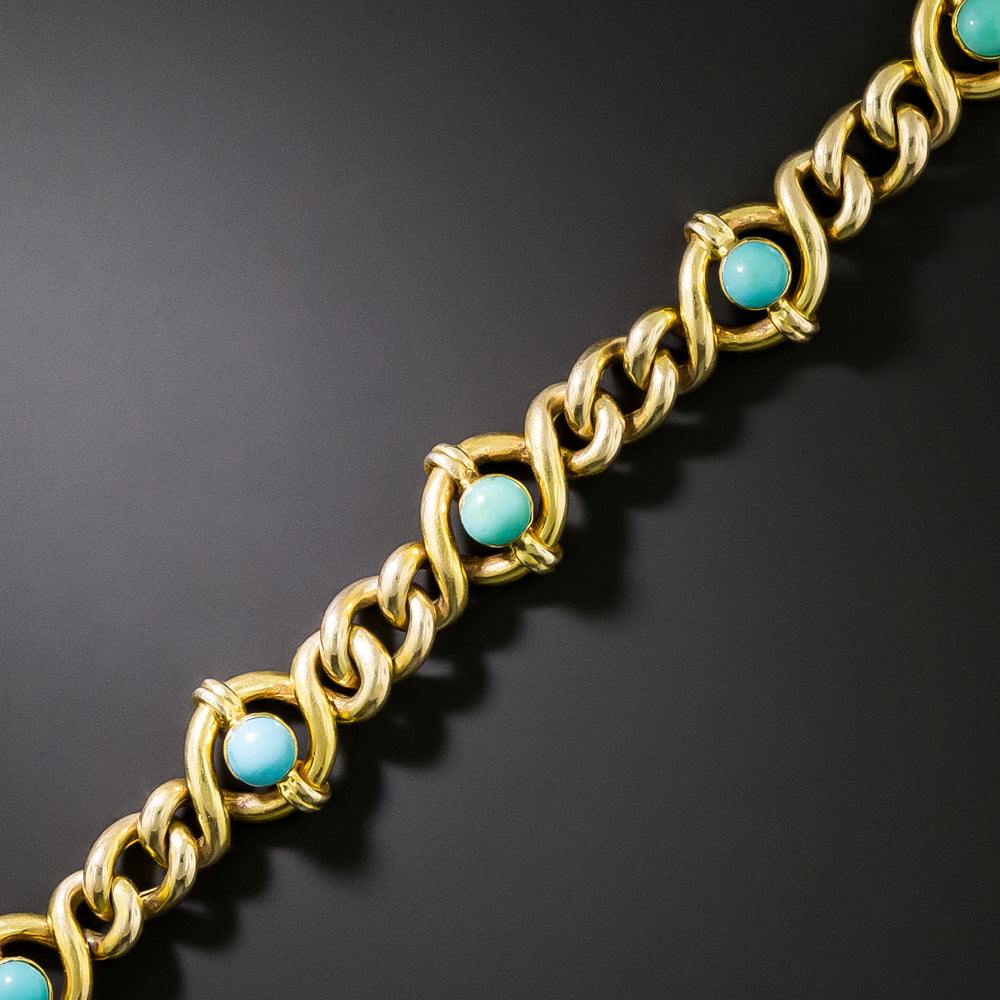 English Victorian Turquoise Bracelet - 2