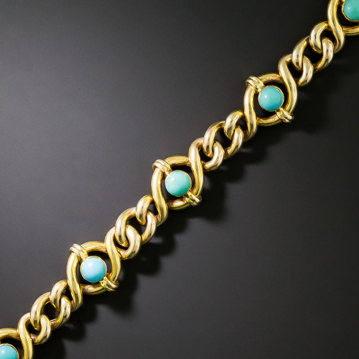 English Victorian Turquoise Bracelet