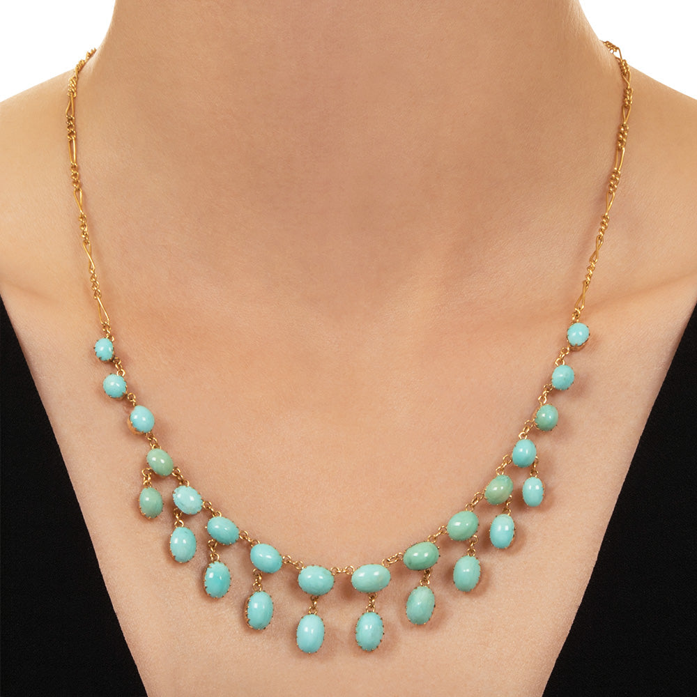 English Victorian Turquoise Necklace - 4
