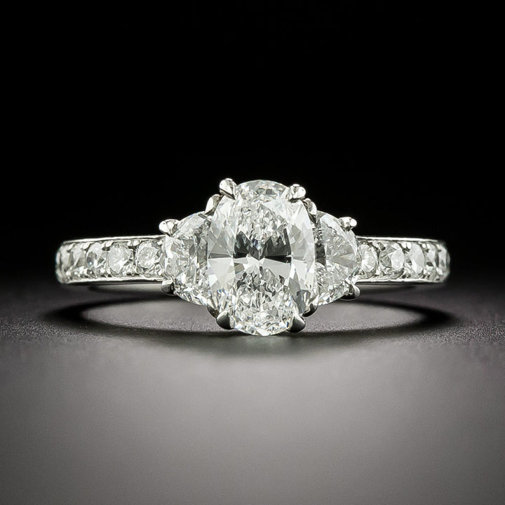 Estate 1.01 Carat Oval Diamond Engagement Ring - GIA D SI2