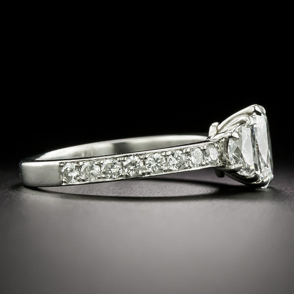 Estate 1.01 Carat Oval Diamond Engagement Ring - GIA D SI2 - 3