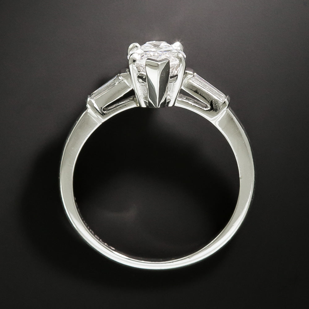 Estate 1.03 Carat Marquise Diamond Engagement Ring - GIA E SI2 - 4