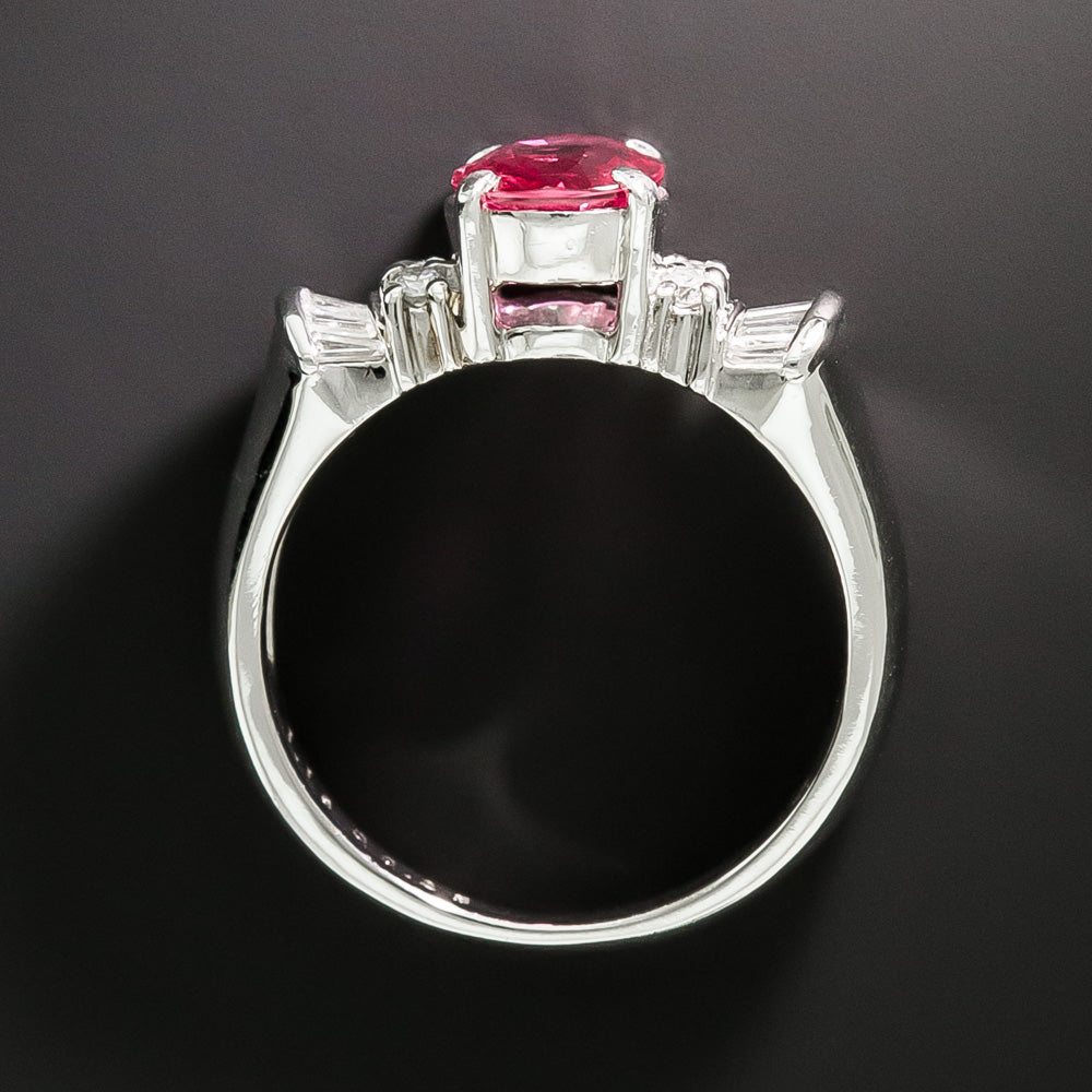 Estate 1.19 Carat No-Heat Pink Sapphire and Diamond Bow Ring  - 5