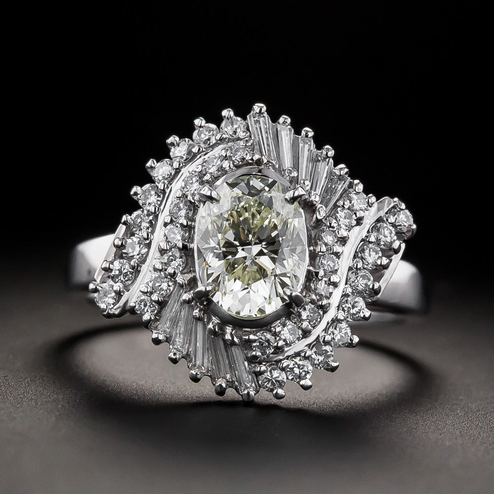 Estate 1.21 Carat Oval-Cut Diamond Ring - GIA - 2
