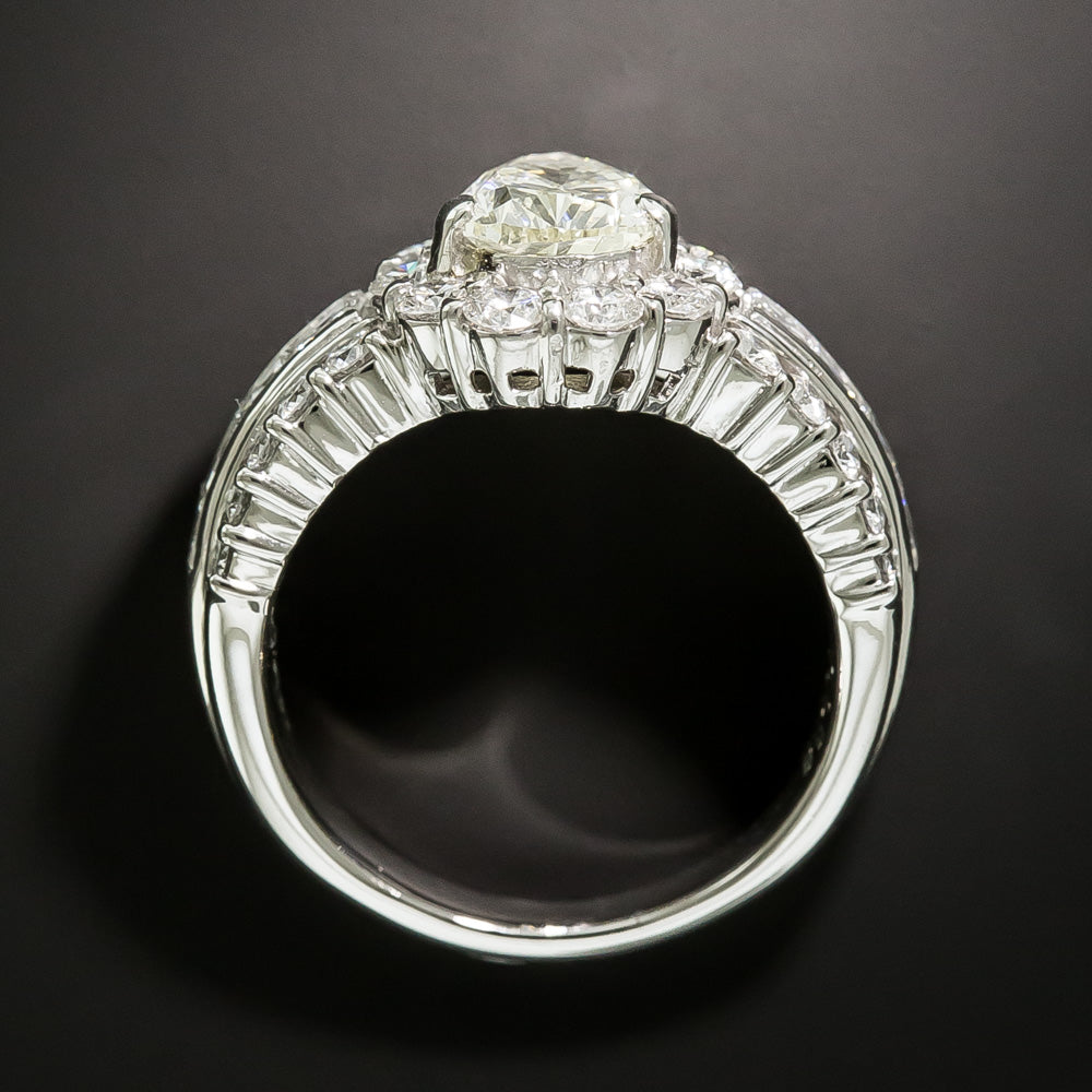 Estate 1.34 Carat Pear-Shaped Diamond Ring - GIA O-P SI1 - 3