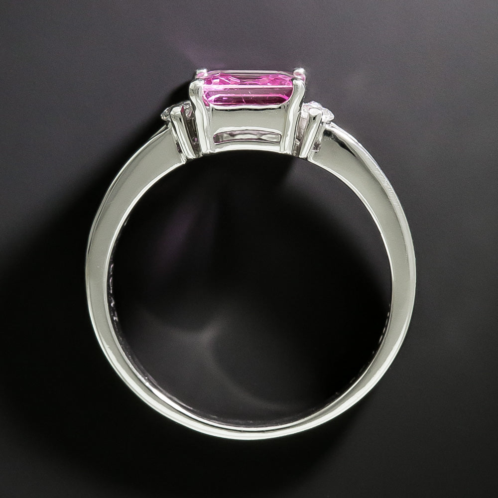 Estate 1.43 Carat Pink Sapphire and Diamond Ring - GIA - 7
