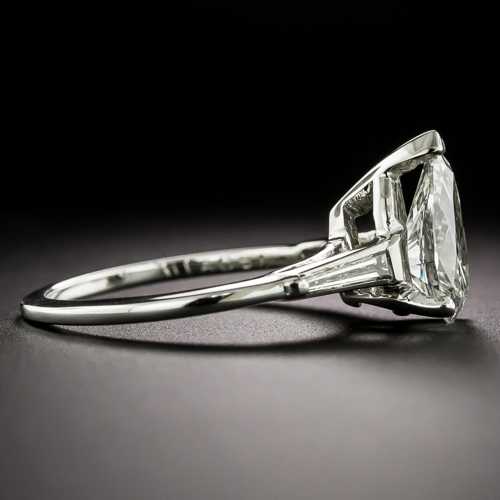 Estate 1.55 Carat Pear-Shaped Diamond Solitaire Engagement Ring - GIA  J SI1 - 4