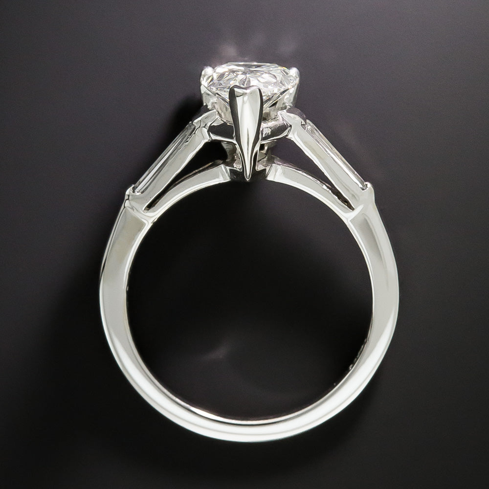 Estate 1.55 Carat Pear-Shaped Diamond Solitaire Engagement Ring - GIA  J SI1 - 5