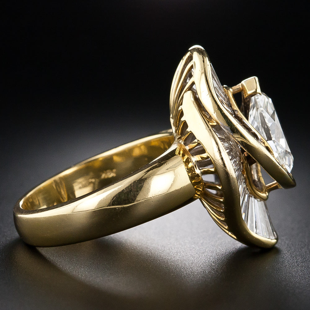 Estate 1.68 Carat Marquise Diamond Ballerina Ring - 9