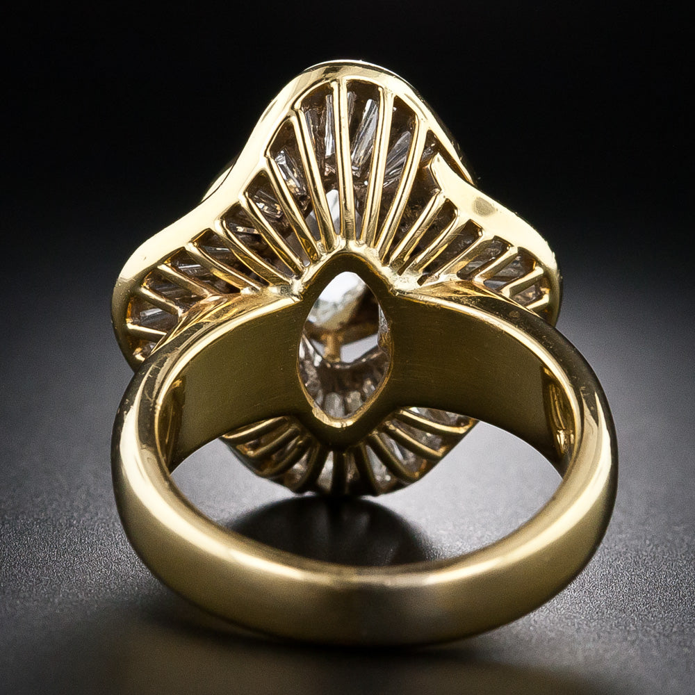 Estate 1.68 Carat Marquise Diamond Ballerina Ring - 10