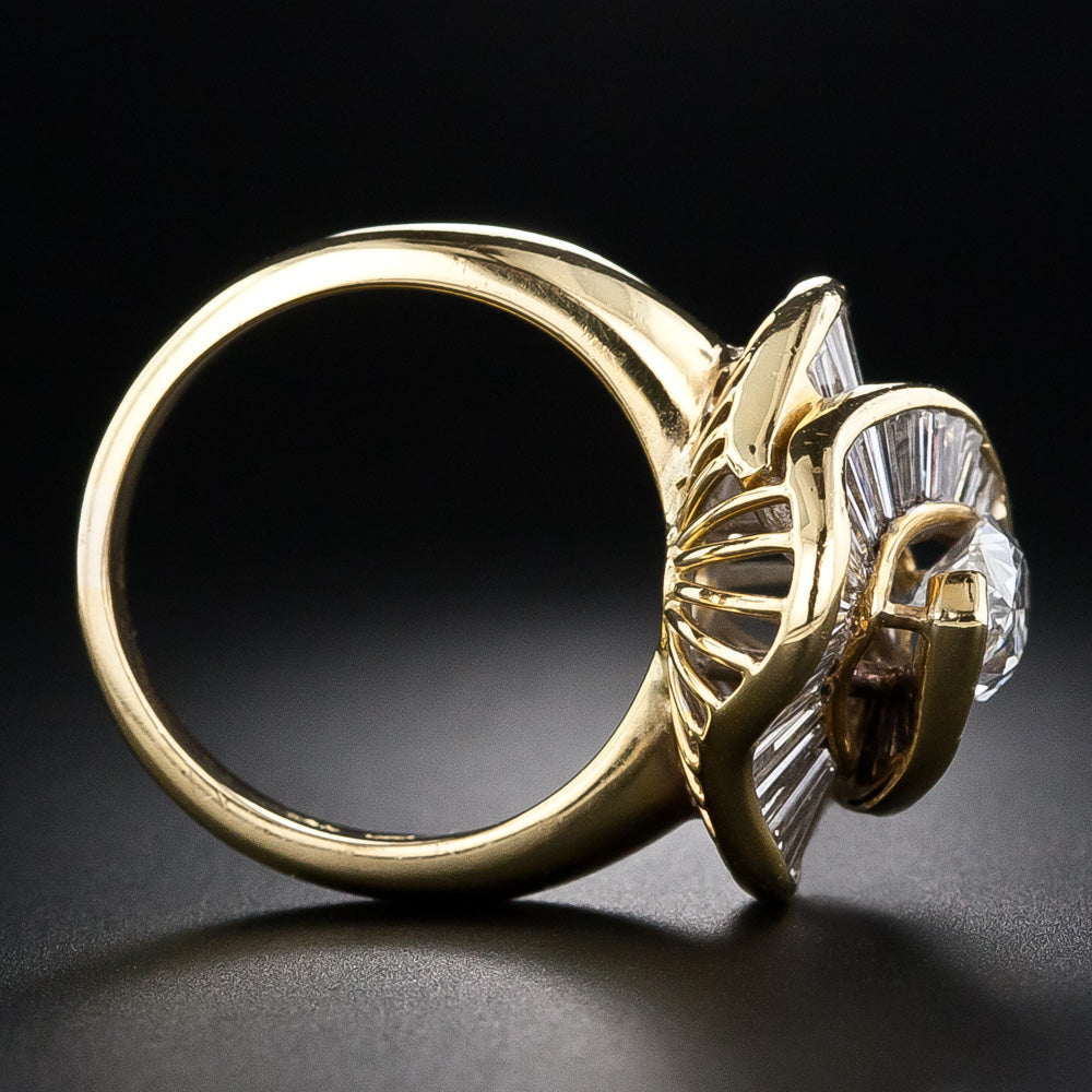 Estate 1.68 Carat Marquise Diamond Ballerina Ring - 11