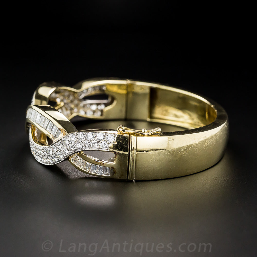 Estate 10.00 Carat Diamond Bangle Bracelet - 5