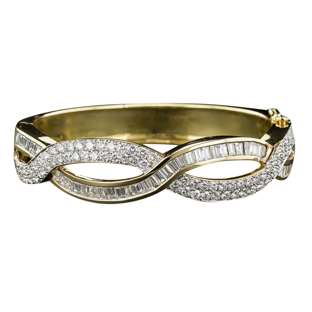 Estate 10.00 Carat Diamond Bangle Bracelet - 3
